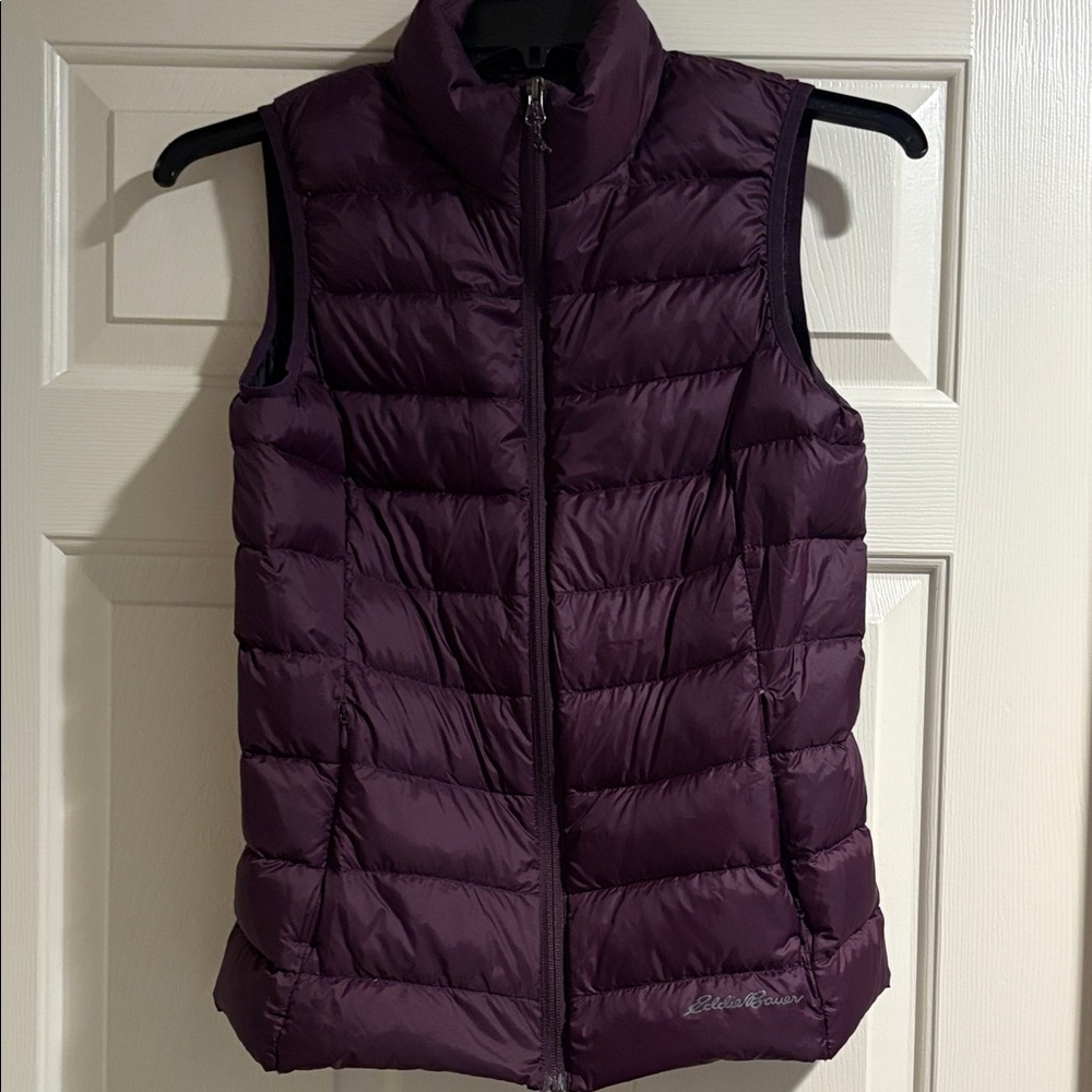 NWOT Eddie Bauer Women's Deep Purple Quilted Puffer Vest